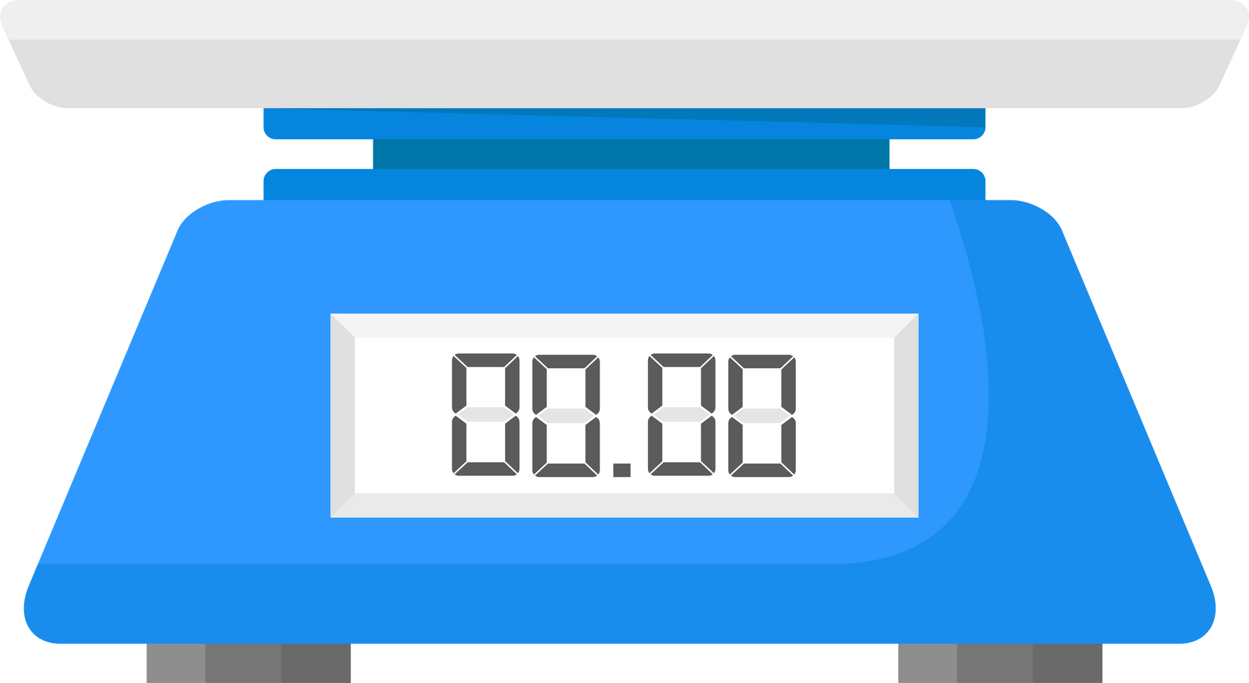 electronic scales for products kitchen scales isolated on a