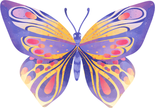 Cartoon illustration. Butterfly